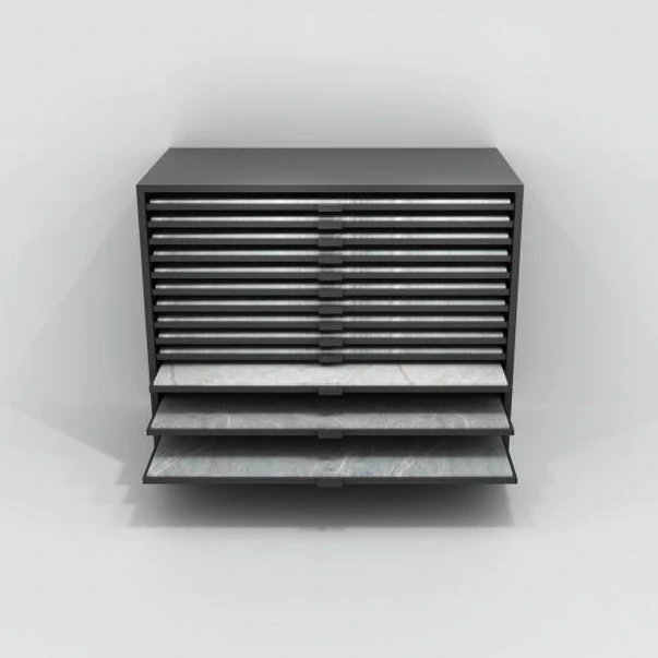 Kombinovaný zásuvkový závěsný stojan na dlaždice